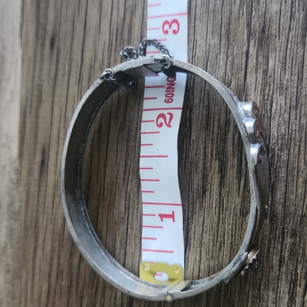 Silver and Gold-Tone Bangle Bracelet - Picture 10 of 10